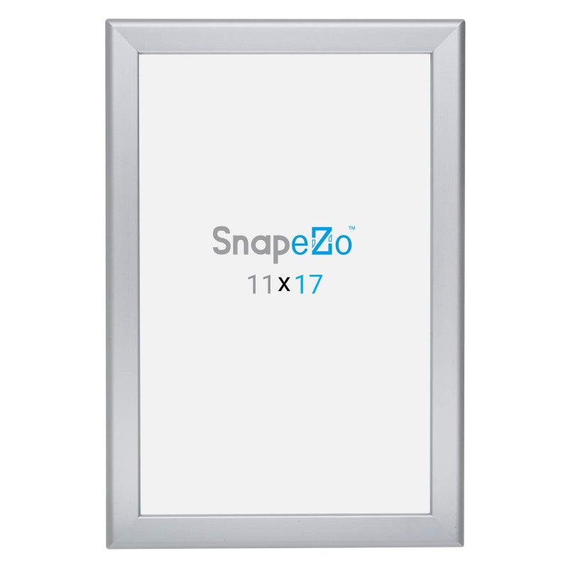 SnapeZo Photo Frame 11x17, Silver, 1.25 Inch Aluminum Profile, Front-Loading Snap Frame, Wall Mounting, Professional Series - Image 5